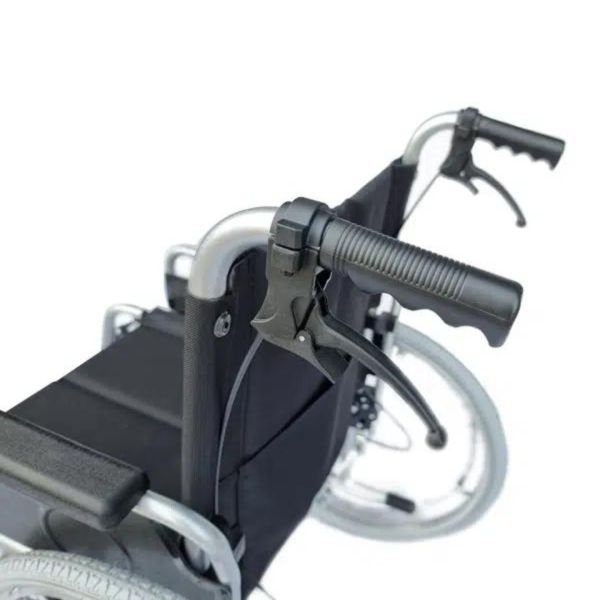 Light Foldable Manual Wheelchair with Attendant Brakes and adjustable leg rest-Premium-Carer-Wheelchair - Image 5