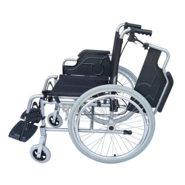 Light Foldable Manual Wheelchair with Attendant Brakes and adjustable leg rest-Premium-Carer-Wheelchair - Image 6