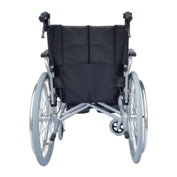 Light Foldable Manual Wheelchair with Attendant Brakes and adjustable leg rest-Premium-Carer-Wheelchair - Image 4