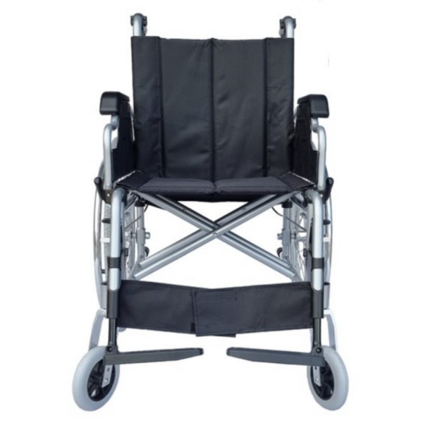 Light Foldable Manual Wheelchair with Attendant Brakes and adjustable leg rest-Premium-Carer-Wheelchair - Image 3