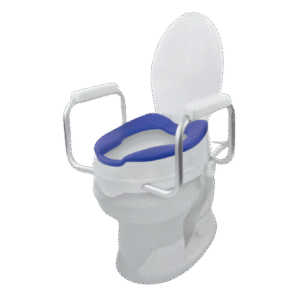 4” Raised Toilet Seat W/Lid & Armrest