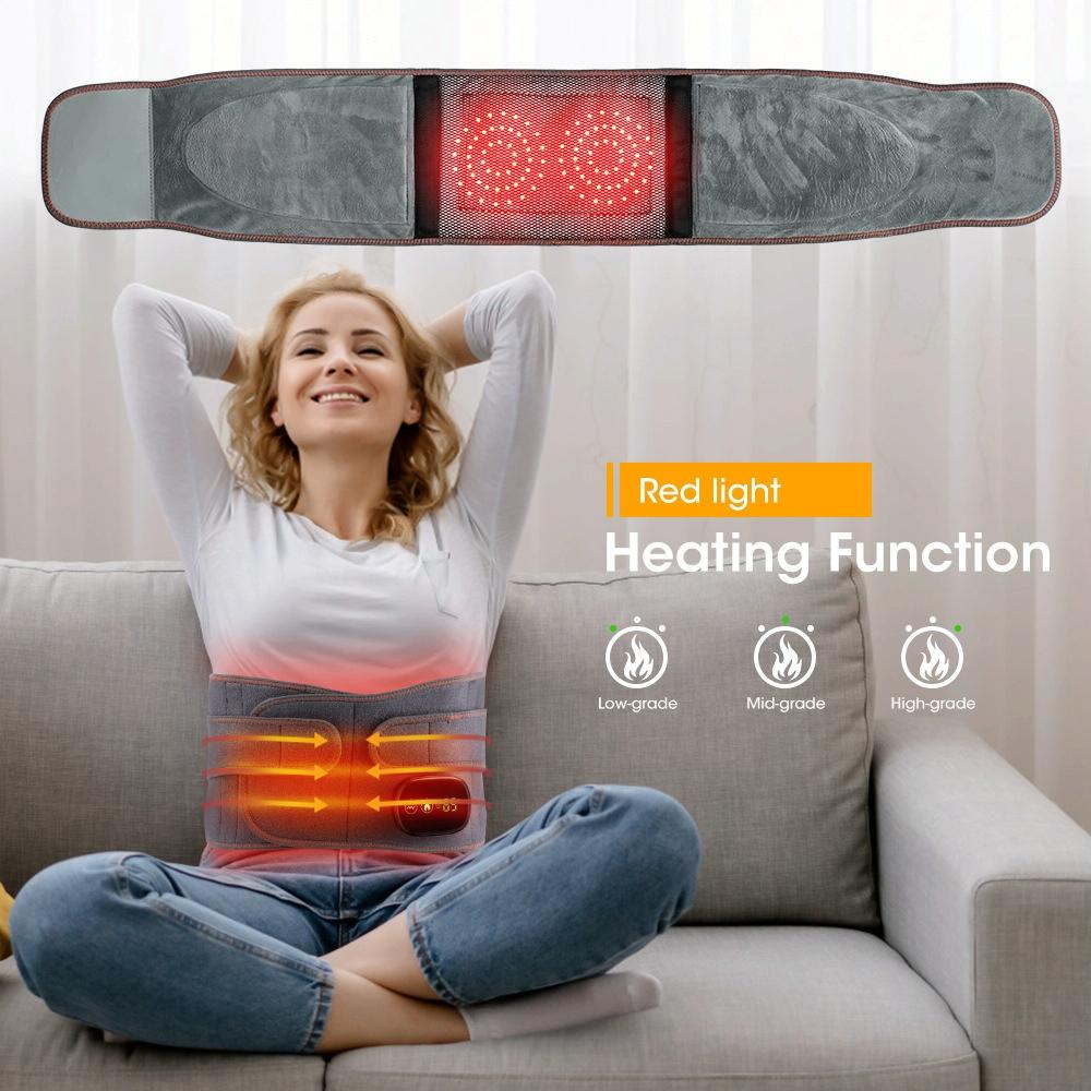 USB Heated Massage Lumbar Belt Gray - Image 5
