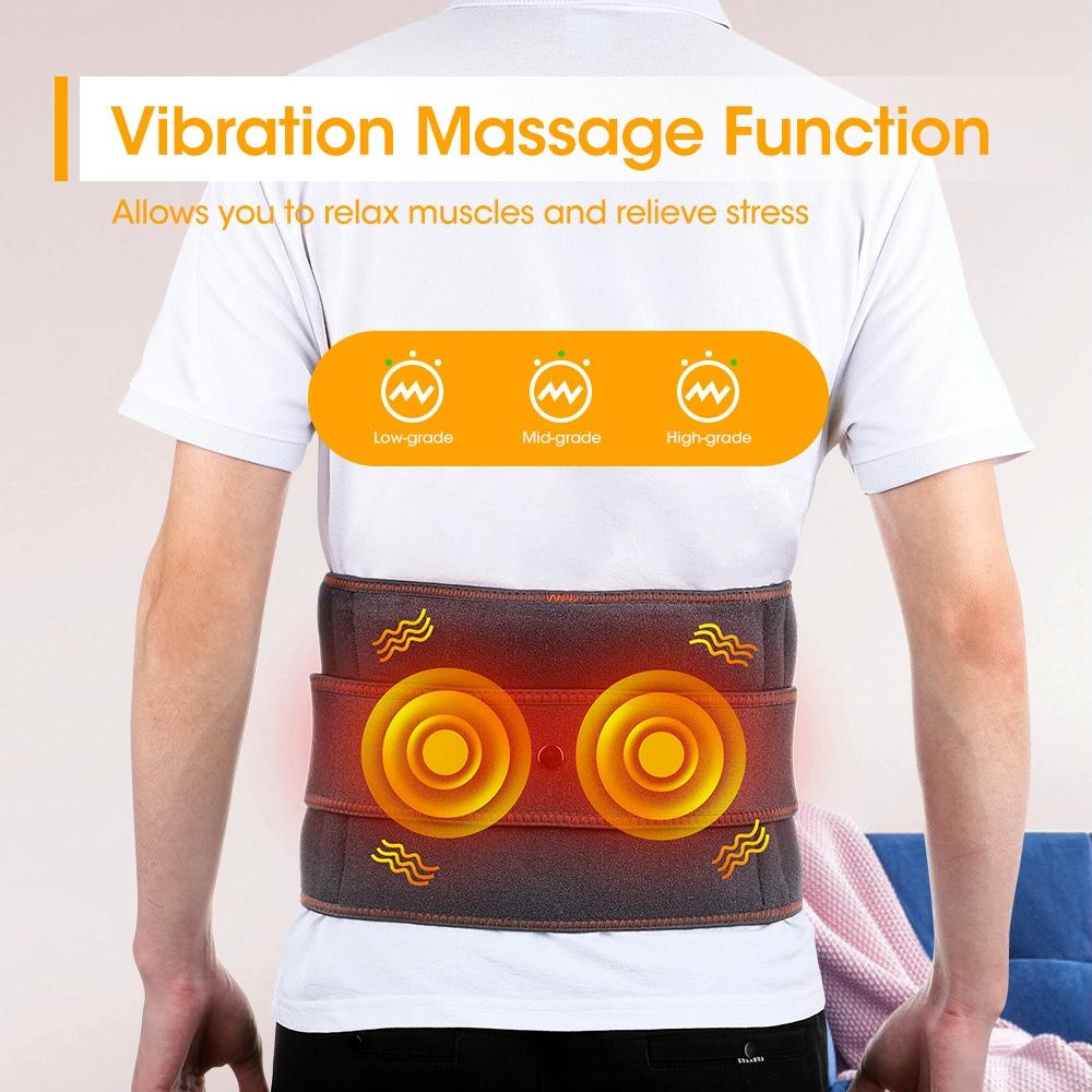USB Heated Massage Lumbar Belt Gray - Image 4