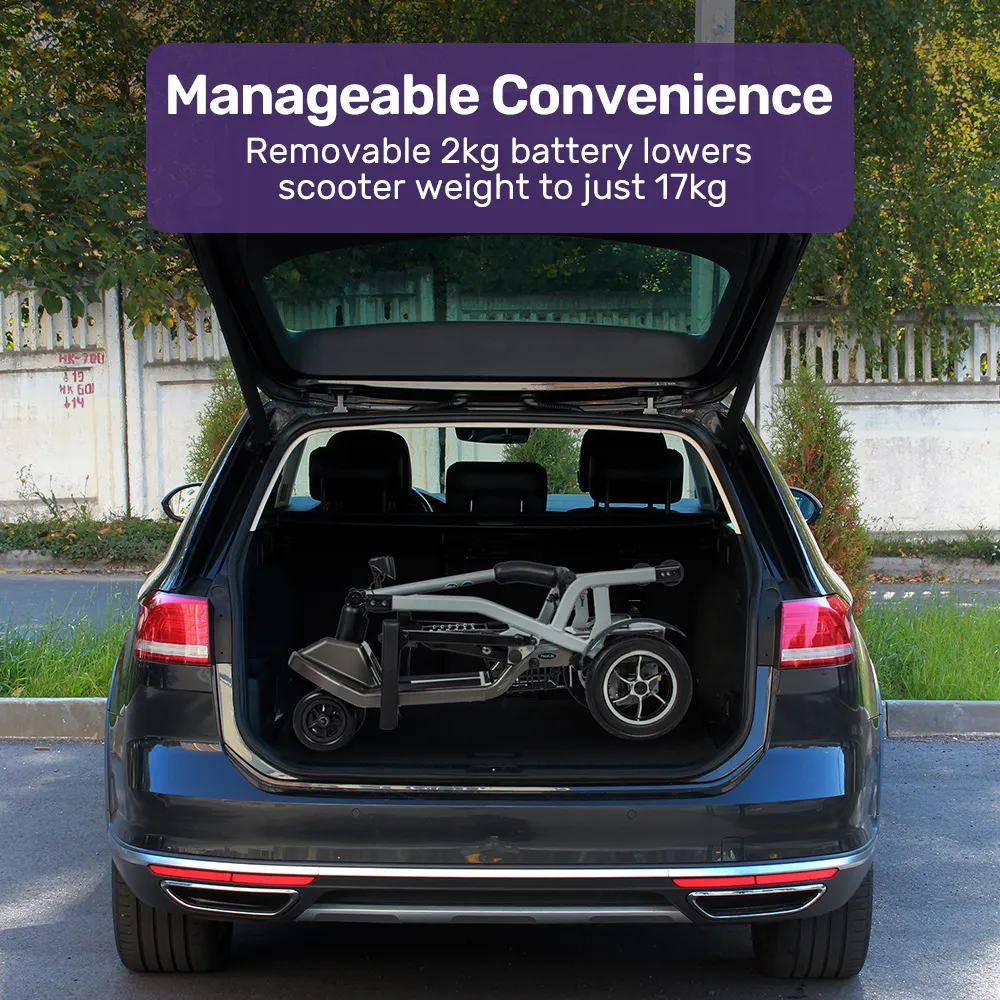 Folding 4 Wheel Electric Mobility Scooter – MobiLiteRIDER/MobiEzyFold - Image 5